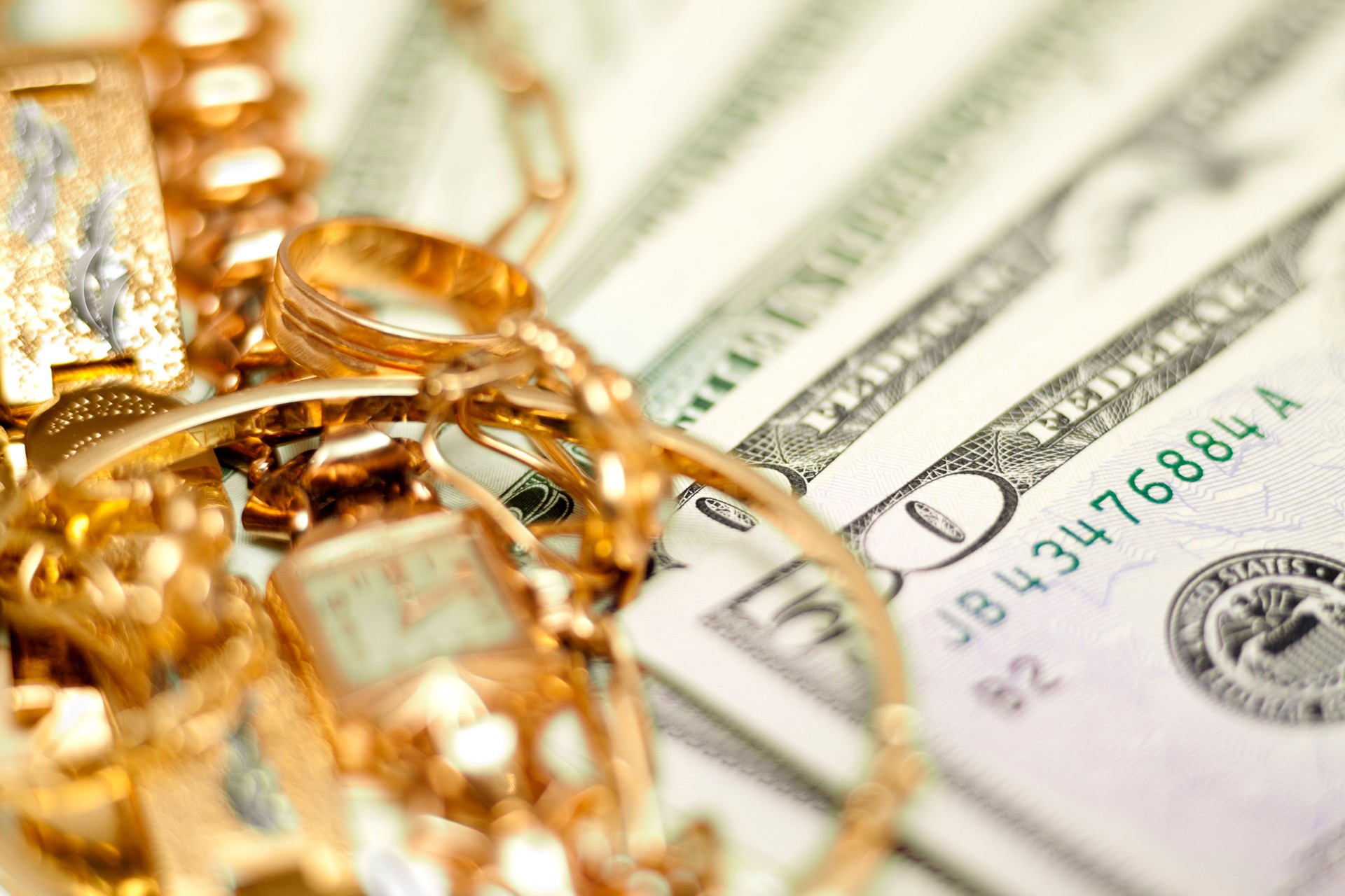 Buying gold concept
